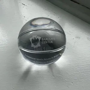 Tiffany & Co. | Accents | Tiffany Co Crystal Basketball Paperweight ...